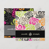 PixDezines Mod Swirls, Jazzy Color Kaart (Voorkant / Achterkant)