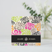 PixDezines Mod Swirls, Jazzy Color Kaart (Staand voorkant)