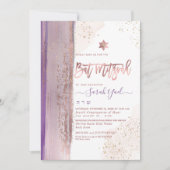 PixDezines Modern Abstract Tallit Bat Mitzvah Invi Kaart (Voorkant)