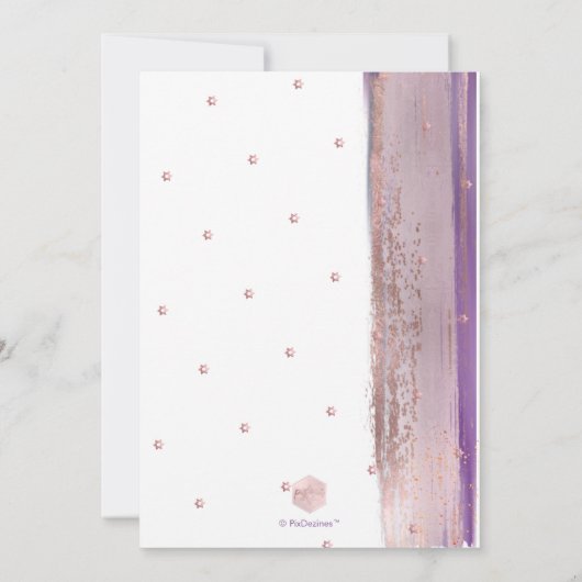 PixDezines Modern Abstract Tallit Bat Mitzvah Invi Kaart (Achterkant)