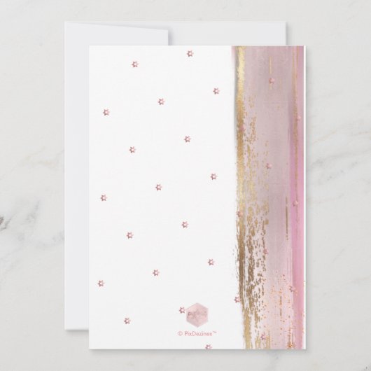 PixDezines Modern Abstract Tallit Bat Mitzvah Roos Kaart (Achterkant)