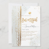 PixDezines Modern Abstracte Tallit Bar Mitzvah Inv Kaart (Voorkant)