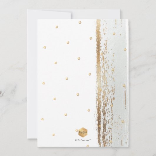 PixDezines Modern Abstracte Tallit Bar Mitzvah Inv Kaart (Achterkant)