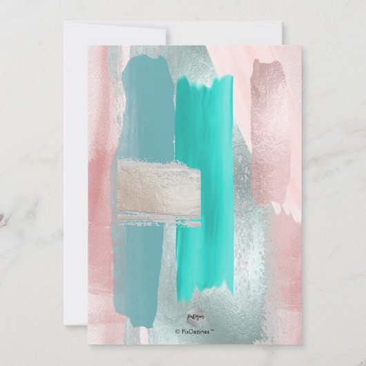 PixDezines Modern Art Color Blauwgroen Sage Kaart (Achterkant)