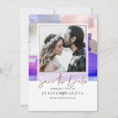 PixDezines Modern Art, Paarse Blush Silver Grey Kaart (Voorkant)