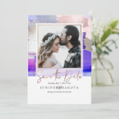 PixDezines Modern Art, Paarse Blush Silver Grey Kaart (Staand voorkant)