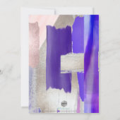 PixDezines Modern Art, Paarse Blush Silver Grey Kaart (Achterkant)