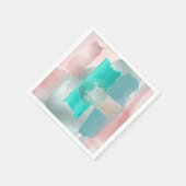 PixDezines Modern Art, Roze+Groen Weddenschap Servet (Hoek)