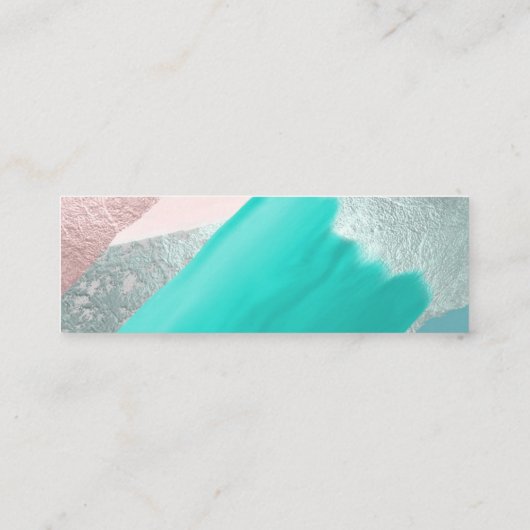 PixDezines Modern Art, Waterverf RSVP-behuizing Mini Visitekaartje (Achterkant)