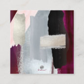 PixDezines Modern Blush Burgundy Accommodations Informatiekaartje (Achterkant)