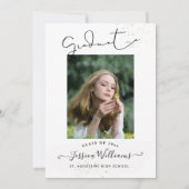 PixDezines Modern Calligrafie Script Afstuderen in Kaart (Achterkant)