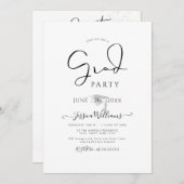 PixDezines Modern Calligrafie Script Afstuderen in Kaart (Voorkant / Achterkant)