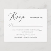 PixDezines Modern Elegant Calligrafie RSVP w Meal Uitnodiging Briefkaart (Achterkant)