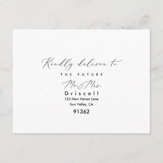 PixDezines Modern Elegant Calligrafie RSVP w Meal Uitnodiging Briefkaart (Voorkant)