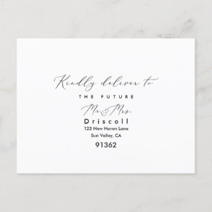PixDezines Modern Elegant Calligraphy RSVP Uitnodiging Briefkaart