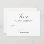 PixDezines Modern Elegant Calligraphy RSVP Uitnodiging Briefkaart (Voorkant / Achterkant)