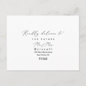 PixDezines Modern Elegant Calligraphy RSVP Uitnodiging Briefkaart (Achterkant)