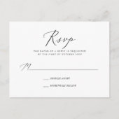 PixDezines Modern Elegant Calligraphy RSVP Uitnodiging Briefkaart (Voorkant)