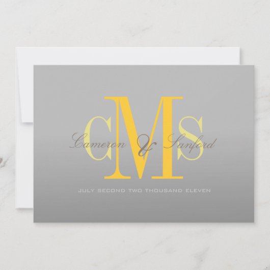 PixDezines Modern + elegant/grijs + geel Kaart (Voorkant)