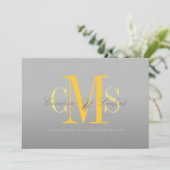 PixDezines Modern + elegant/grijs + geel Kaart (Staand voorkant)