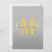 PixDezines Modern + elegant/grijs + geel Kaart (Achterkant)