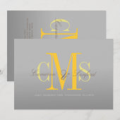 PixDezines Modern + elegant/grijs + geel Kaart (Voorkant / Achterkant)