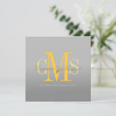 PixDezines Modern + elegant/grijs + geel Kaart (Staand voorkant)