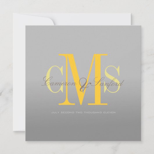 PixDezines Modern + elegant/grijs + geel Kaart (Voorkant)