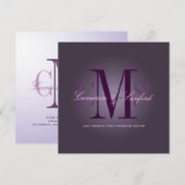 PixDezines Modern + elegant/pruimkleurig Kaart (Voorkant / Achterkant)