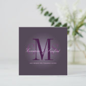 PixDezines Modern + elegant/pruimkleurig Kaart (Staand voorkant)