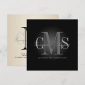 PixDezines Modern + elegant/zwart+wit Kaart (Voorkant / Achterkant)