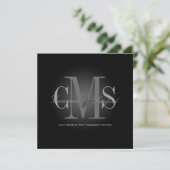 PixDezines Modern + elegant/zwart+wit Kaart (Staand voorkant)
