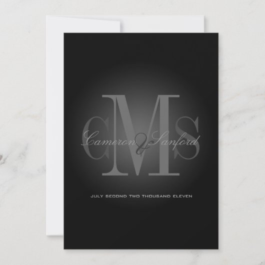 PixDezines Modern + elegant/zwart+wit Kaart (Voorkant)