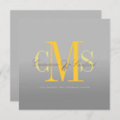 PixDezines Modern + klassiek/grijs + geel Kaart (Voorkant / Achterkant)