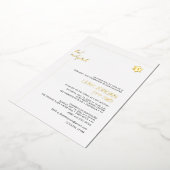 PixDezines Modern Minimalist Gold Bat Mitzvah Folie Uitnodiging (Gedraaid)