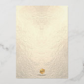 PixDezines Modern Minimalist Gold Bat Mitzvah Folie Uitnodiging (Achterkant)