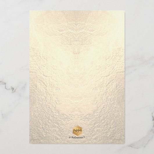 PixDezines Modern Minimalist Gold Bat Mitzvah Folie Uitnodiging (Achterkant)