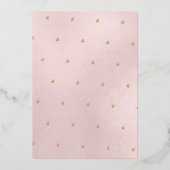 PixDezines Modern minimalistisch Roos Gold Bat Mit Folie Uitnodiging (Achterkant)