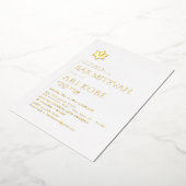 PixDezines Modern minimalistische balk Mitzvah Folie Uitnodiging (Gedraaid)