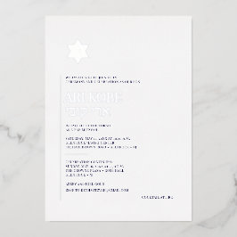 PixDezines Modern minimalistische balk Mitzvah Folie Uitnodiging