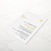 PixDezines Modern Minimalistische Bar Mitzvah Foli Folie Uitnodiging (Gedraaid)