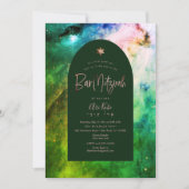 PixDezines Modern Orion Nebula Bar Mitzvah Invita Kaart (Voorkant)