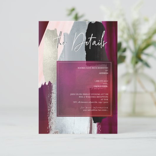 PixDezines Modern Waterverf Dahlia - Kaarten RSVP Kaartje (Staand voorkant)