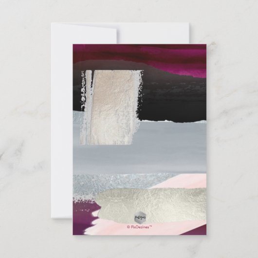 PixDezines Modern Waterverf Dahlia - Kaarten RSVP Kaartje (Achterkant)