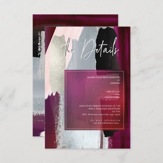 PixDezines Modern Waterverf Dahlia - Kaarten RSVP Kaartje (Voorkant / Achterkant)