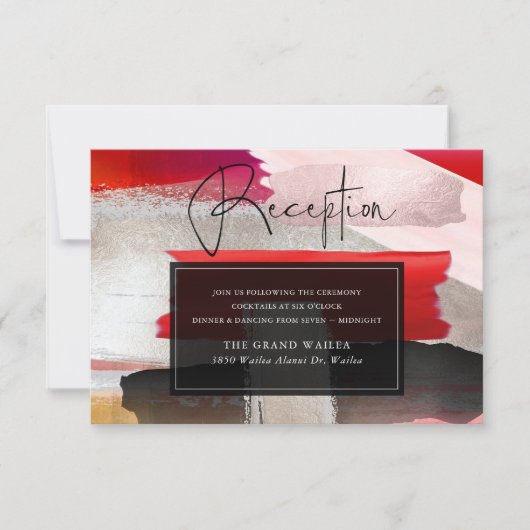 PixDezines Modern Waterverf Rood zwart (Voorkant)