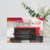 PixDezines Modern Waterverf Rood zwart (Staand voorkant)