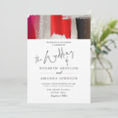 PixDezines Modern Waterverf Rood zwart Kaart (Staand voorkant)