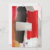 PixDezines Modern Waterverf Rood zwart Kaart (Achterkant)