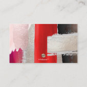 PixDezines Modern Waterverf Rood zwart Plaatskaartje (Achterkant)